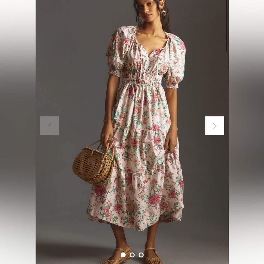 Somerset maxi dress with puff sleeves